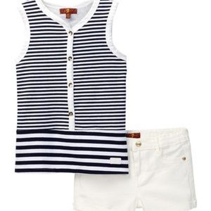 New 7 For All Mankind Tank and Short Set 18 months